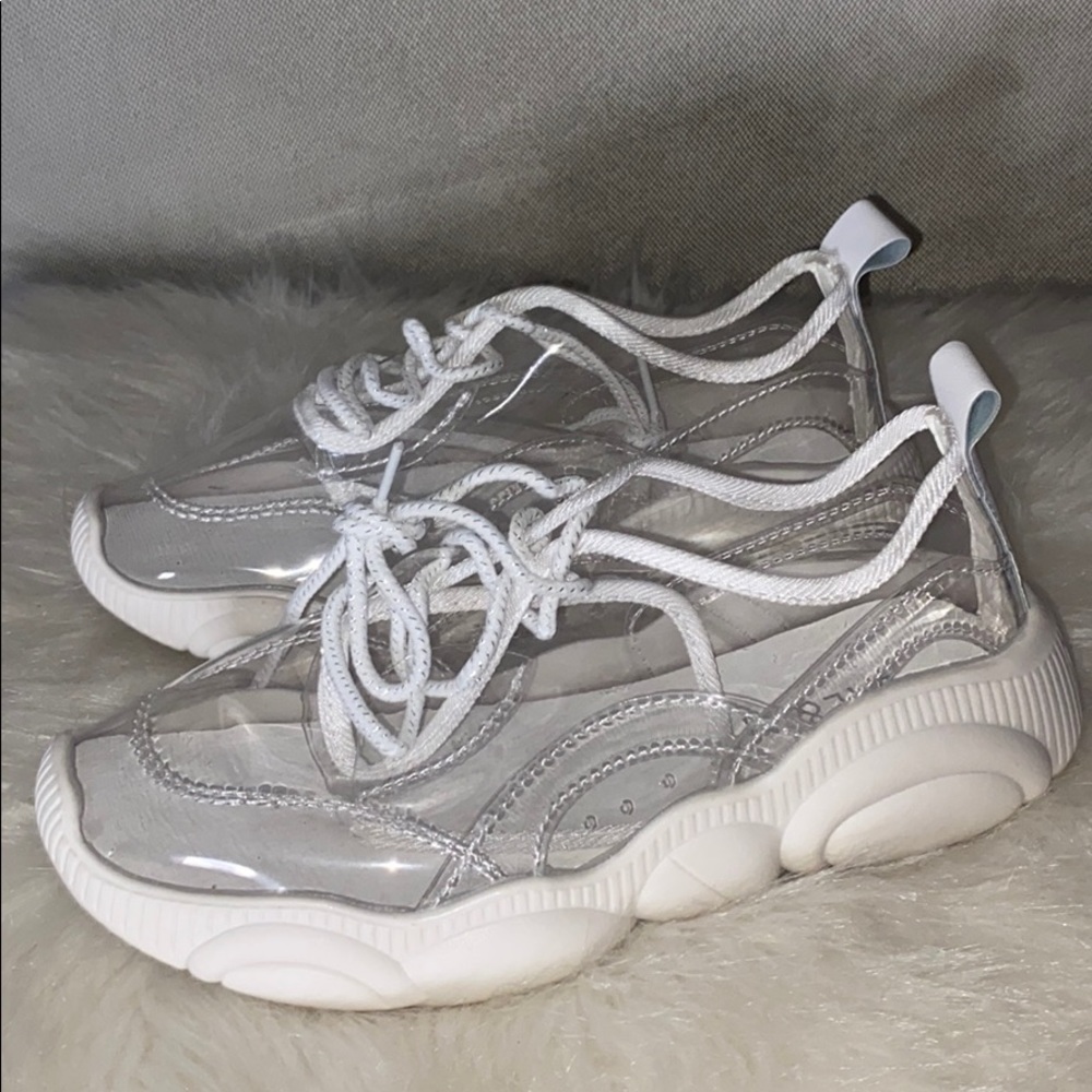 Size 8 Brand New Never Worn Clear Sneakers